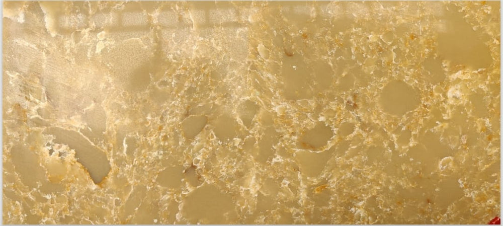 Sienna Gold marble quartz slab in gold, Marmo Finish