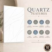 Aurelia Gold calacatta quartz detail, Marmo Finish