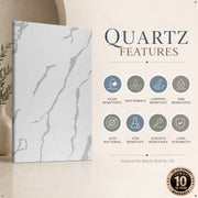 Arctic Ridge calacatta quartz detail, Marmo Finish
