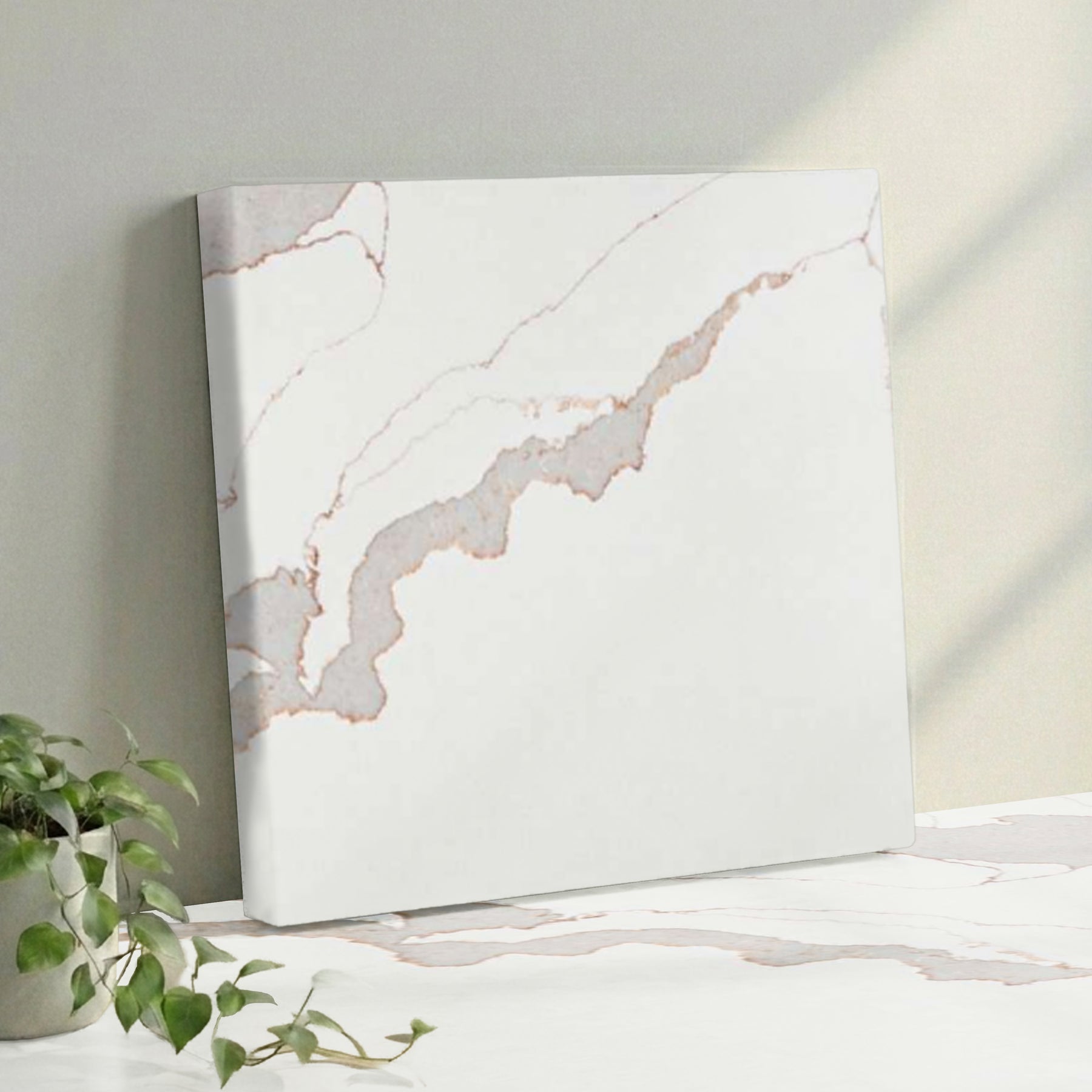 Ivory Crest calacatta quartz detail, Marmo Finish