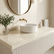 Almond Silk solid quartz detail, Marmo Finish