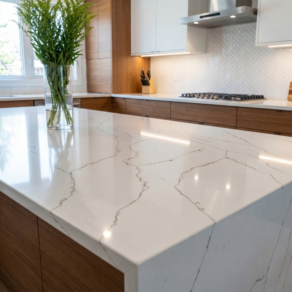 Aurum statement marble quartz detail, Marmo Finish