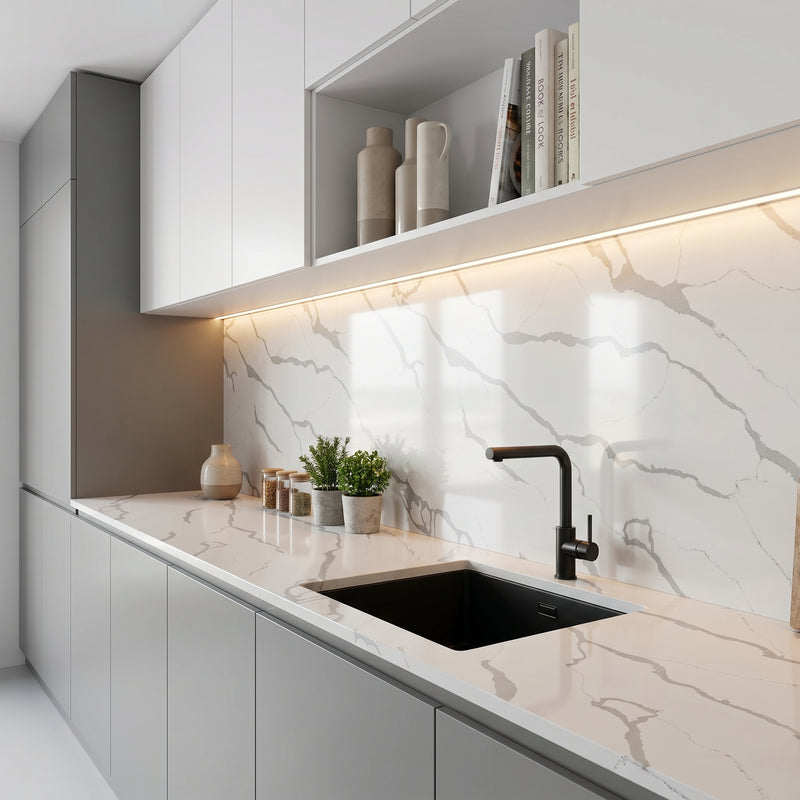 Arctic Ridge — Calacatta Quartz