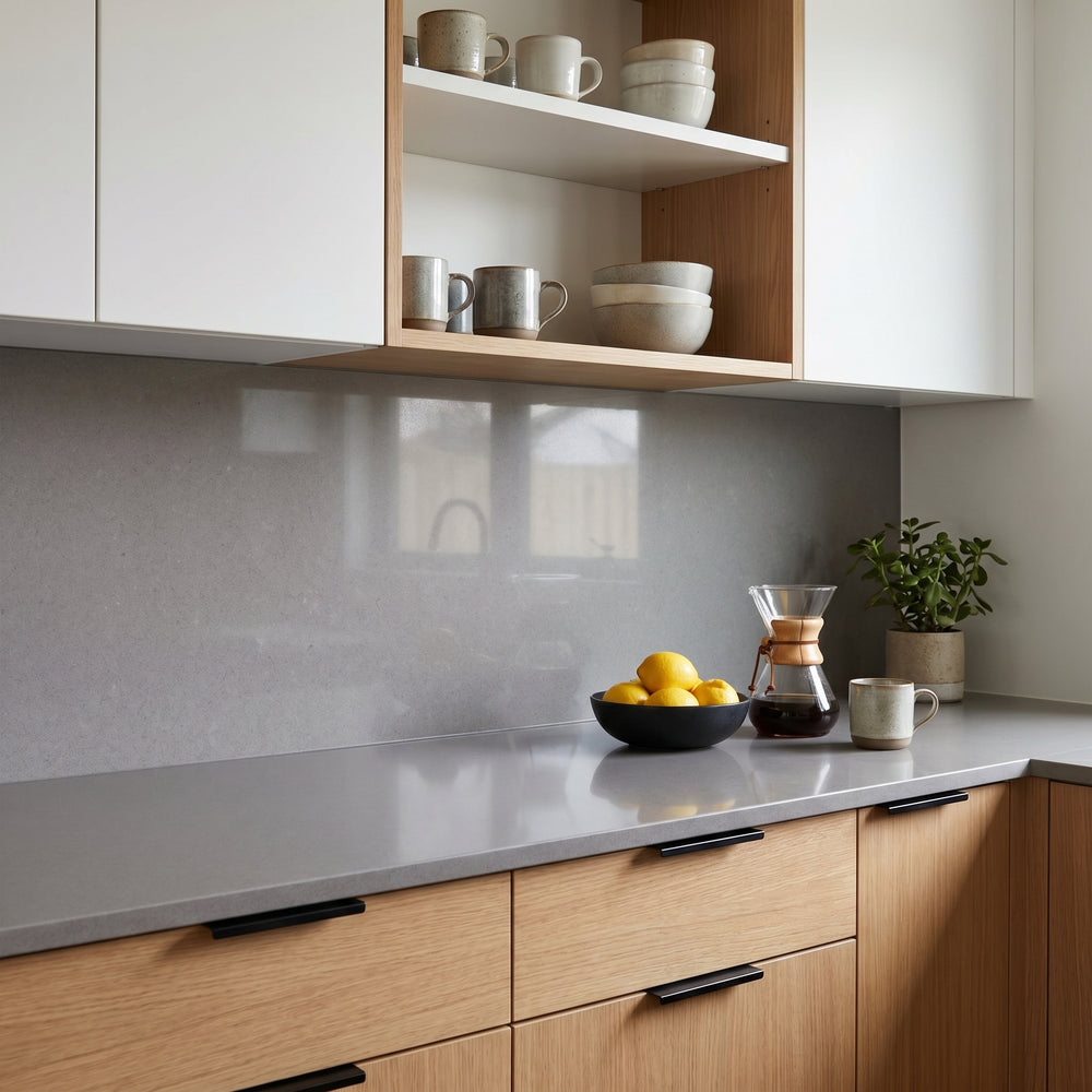 Lavender Ash fine grain quartz detail, Marmo Finish
