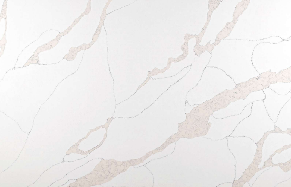 Verona Mist calacatta quartz detail, Marmo Finish